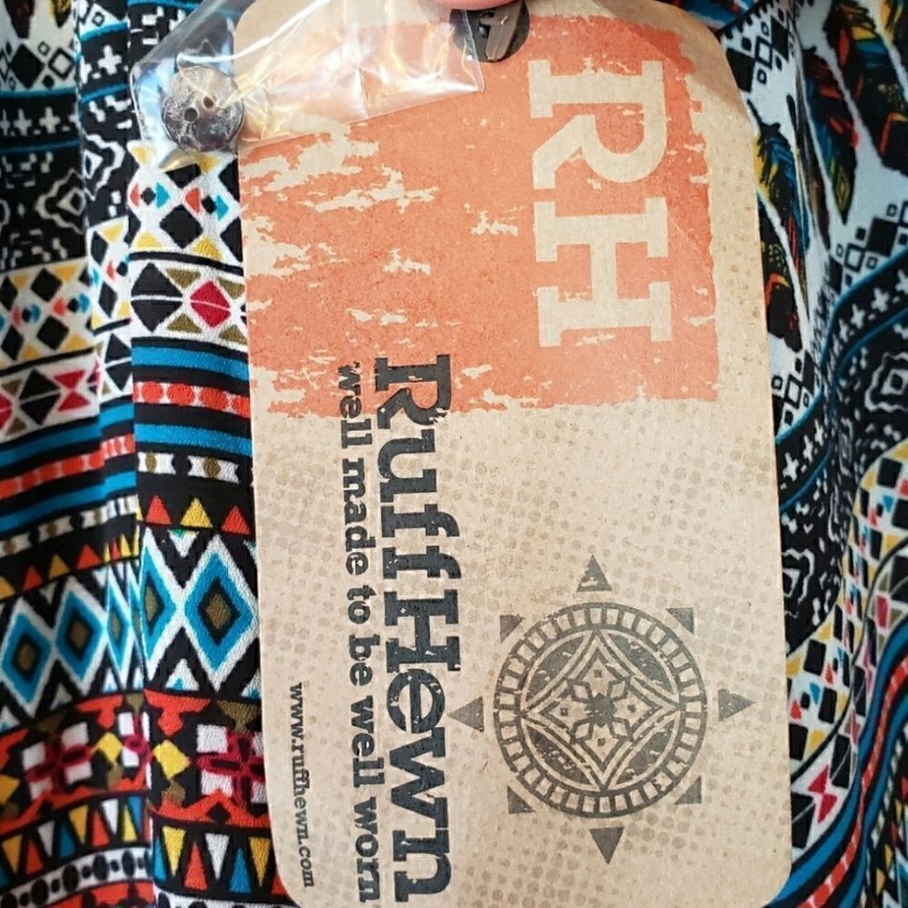 RUFF HEWN L/S Flowy Colorful Boho Top - Picture 2 of 10